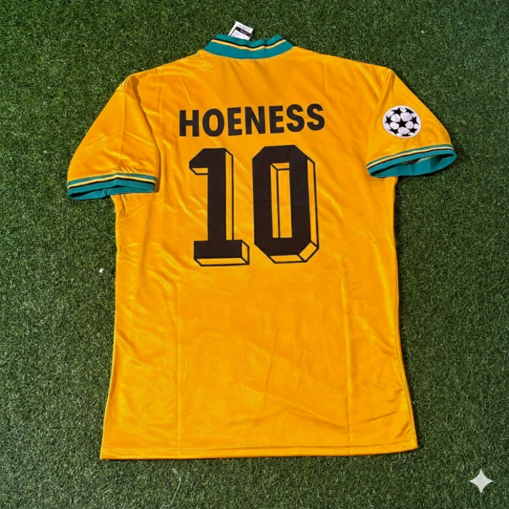 Uli Hoeness Bayern Munich Yellow Retro Football Jersey Kit Pulses Football