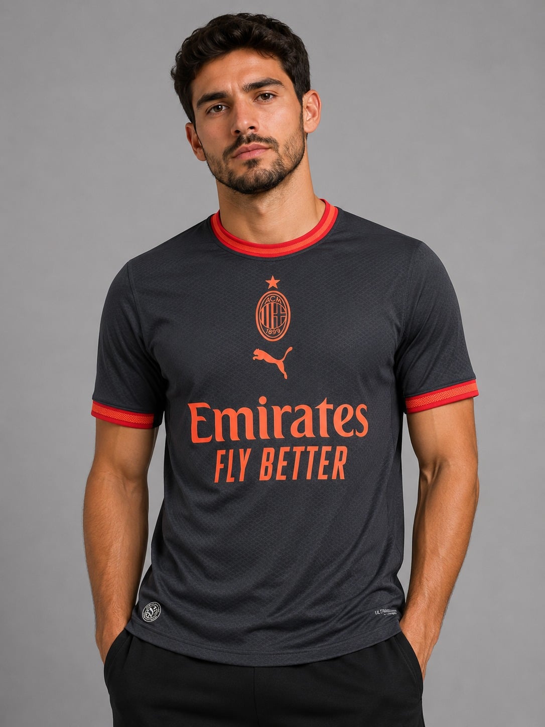 AC Milan 2026/27 Third Player Jersey Pulses Football