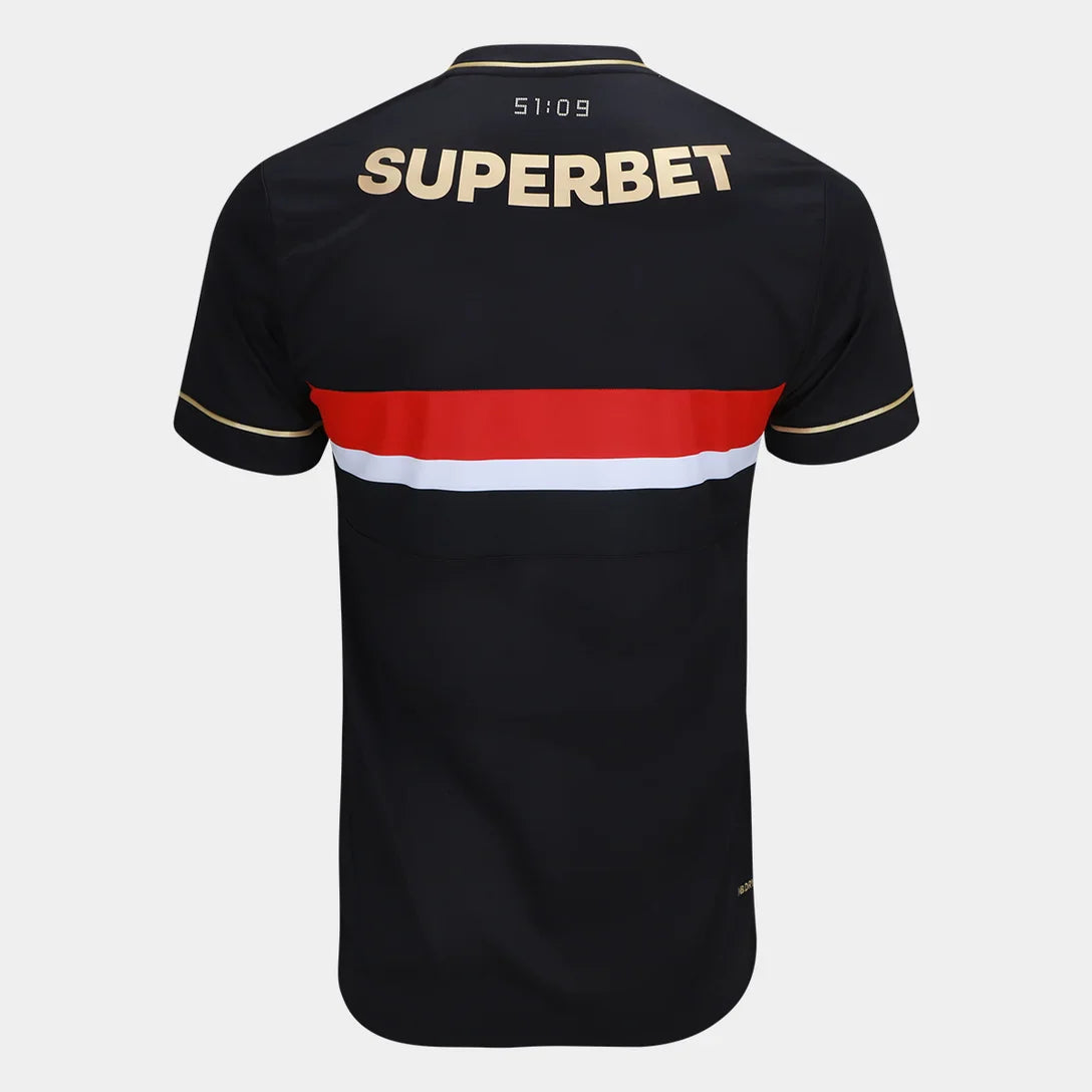 Camisa Sao Paulo Tricolor Third 25/26 - Preta - Fan version