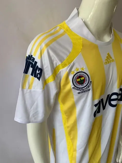 Alex de Souza Fenerbahçe 2007-2008 White Retro Kit Jersey – | Trikot | Maillot Soccer Shirt Pulses Football