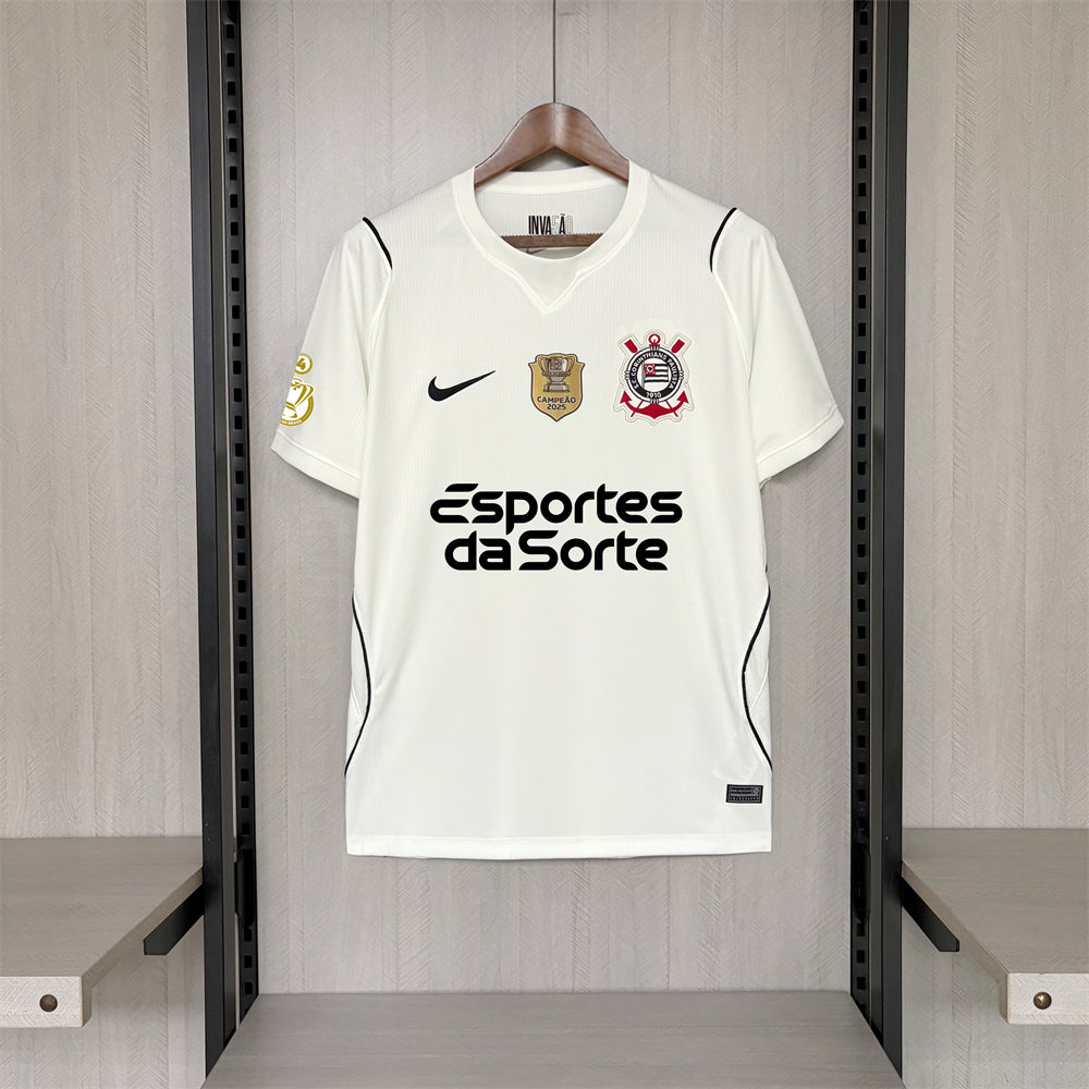 Corinthians 2027 Home Fan Version com Sponsor | Jersey Zone Store Pulses Football