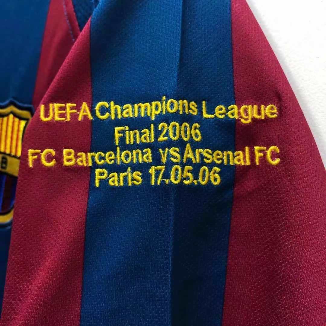 Lionel Messi #30 Barcelona 2006 Champions League Final Retro Football Jersey Soccer Shirt Pulses Football
