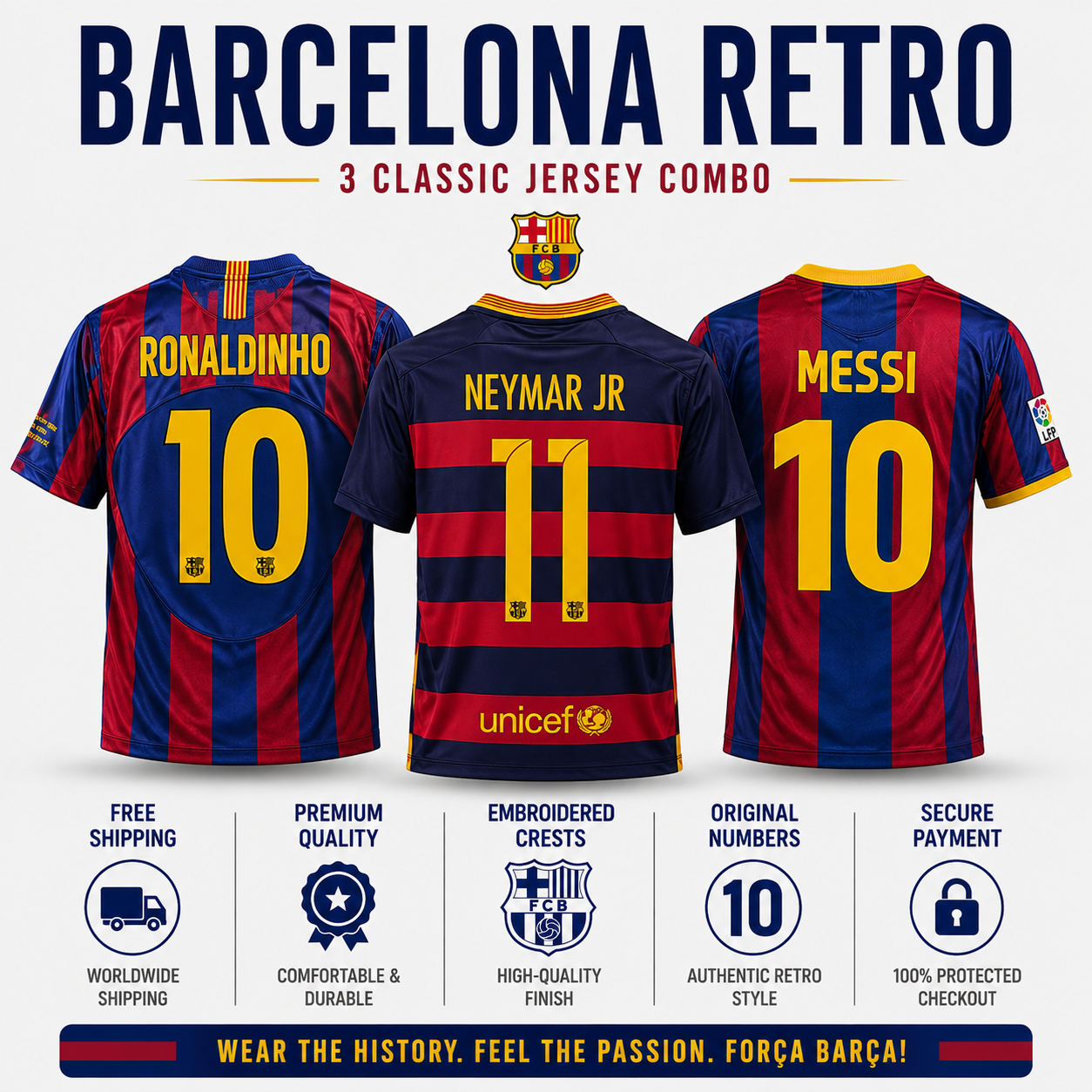 Barça Icons – Retro Jersey Pack 3 Pulses Football