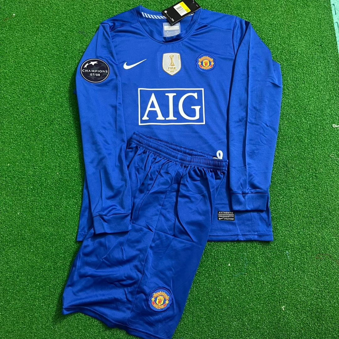 Cristiano Ronaldo Manchester United 2008/09 Blue Kids Kit – Kit Jersey for Children – | KinderTrikot | Maillot Enfant Soccer Shirt Pulses Football