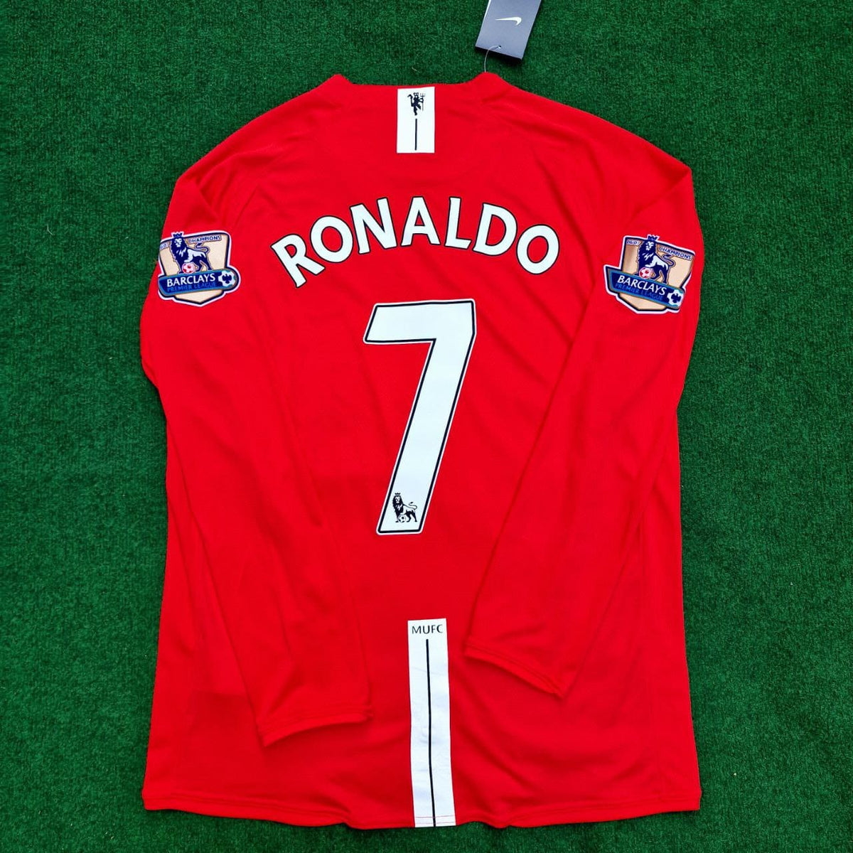 Cristiano Ronaldo Manchester United 2008 EPL Patch Retro Long Sleeve Jersey Pulses Football
