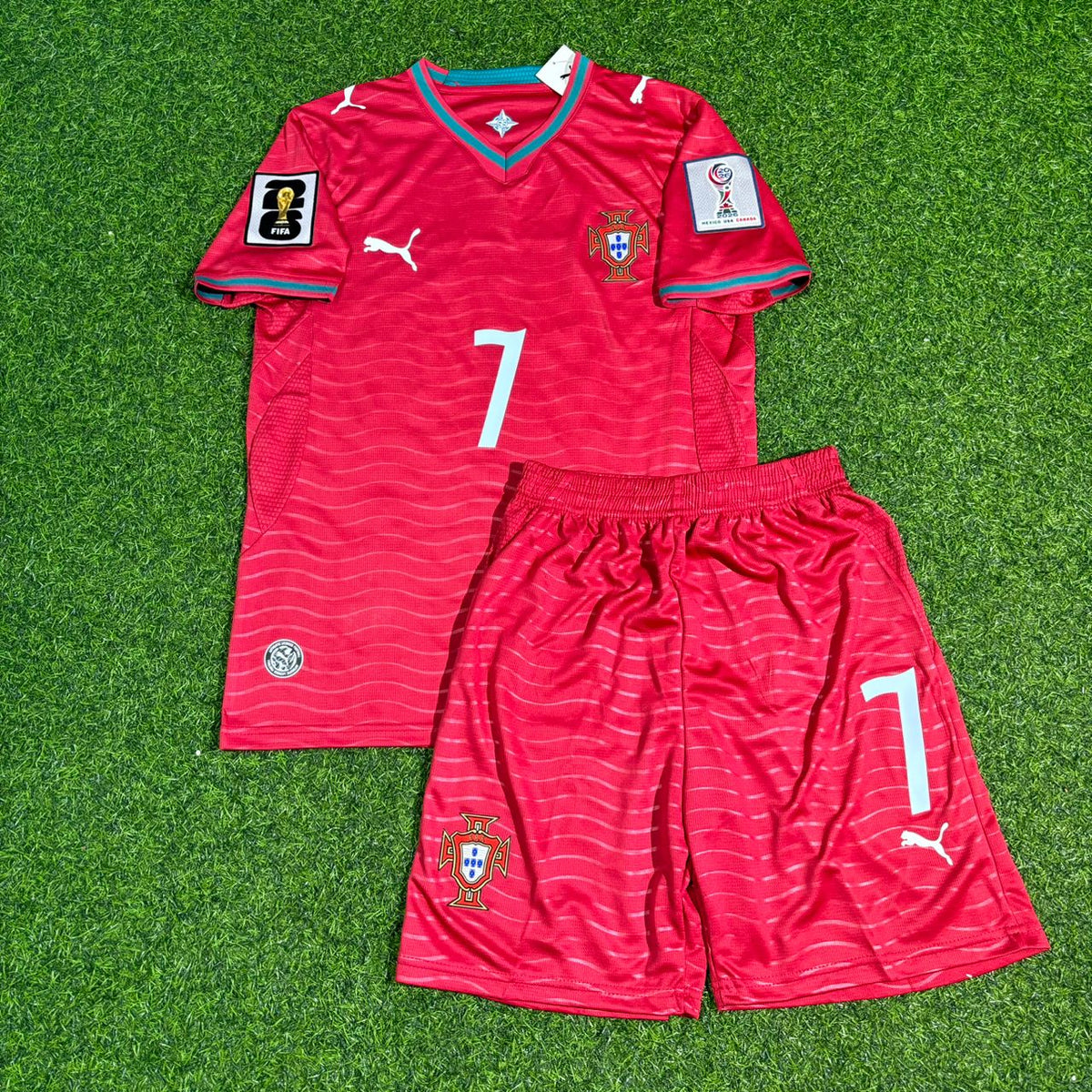 Cristiano Ronaldo Portugal 2026 World Cup Red Home Football Jersey Pulses Football