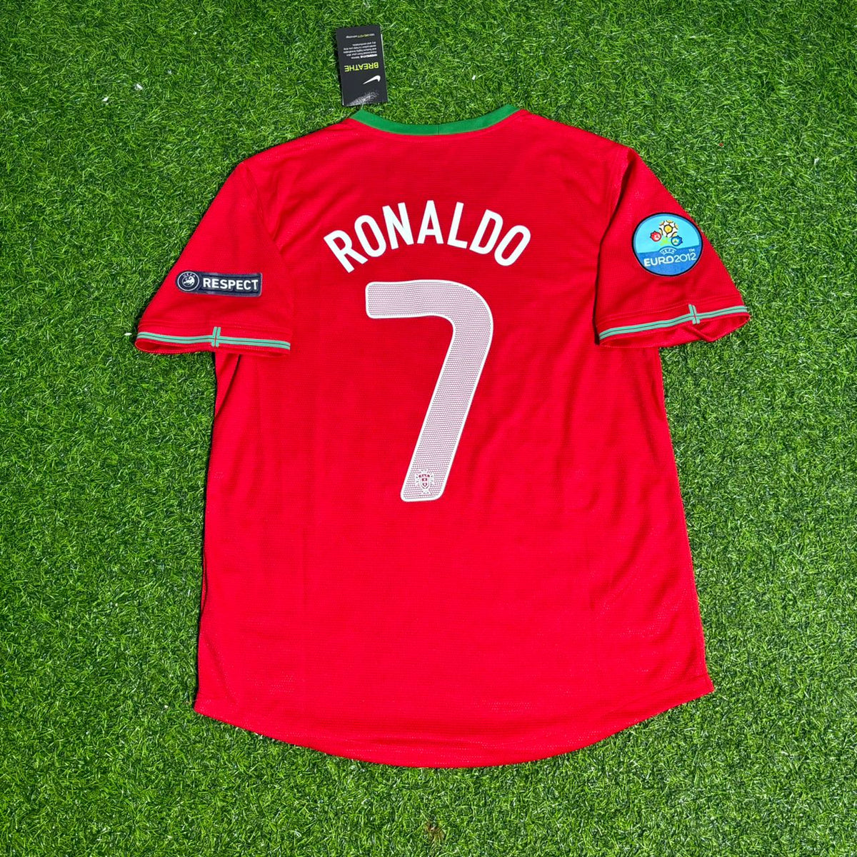 Cristiano Ronaldo Portugal Euro 2012 Red Retro Football Jersey Kit Pulses Football