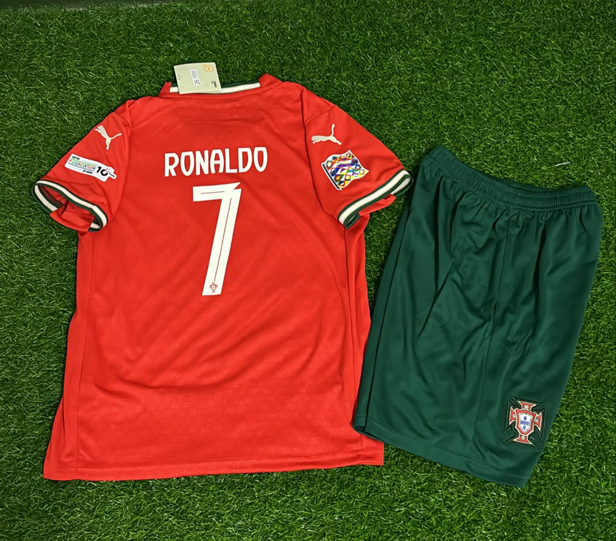 Cristiano Ronaldo Portugal UEFA Nations League Winner Kids Kit Jersey KinderTrikot Maillot Shirt Pulses Football