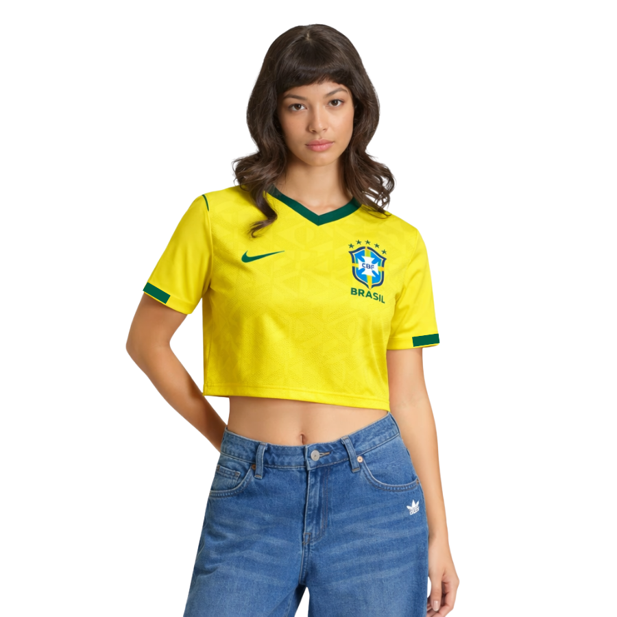 Cropped Brazil Women home 2025 - Fan Version Brasil