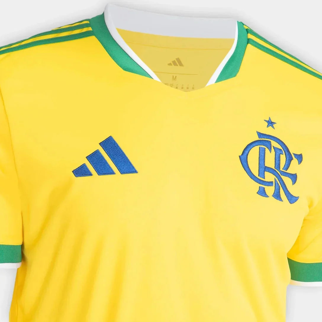 Camisa Masculina Flamengo Brasil 2026 - Amarelo+Verde Pulses Football