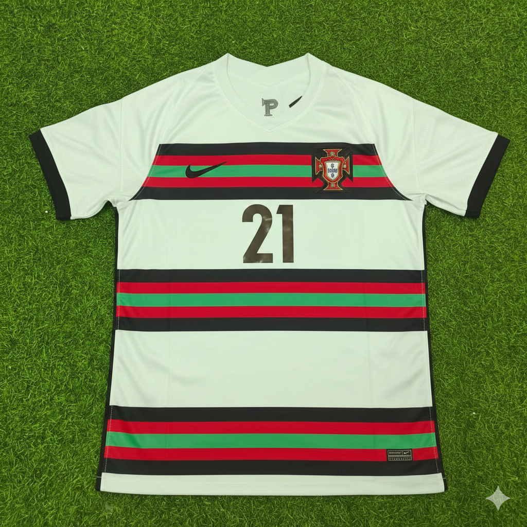 Portugal EURO 2020 Retro Away Football Jersey Pulses Football