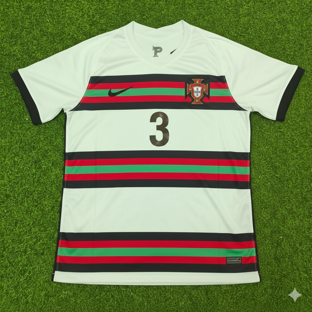 Pepe Portugal EURO 2020 Retro Away Football Jersey Pulses Football