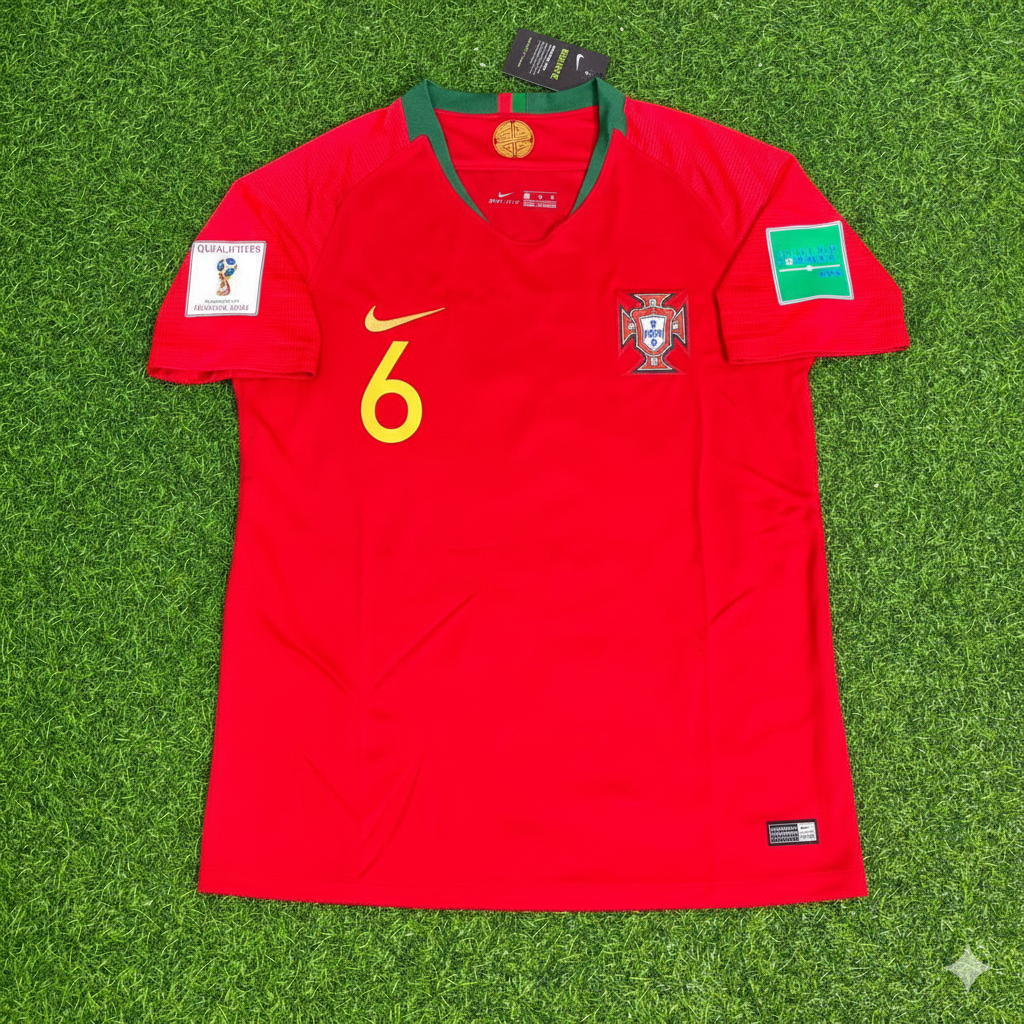 Jose Fonte Portugal 2018 World Cup Red Retro Football Jersey Pulses Football