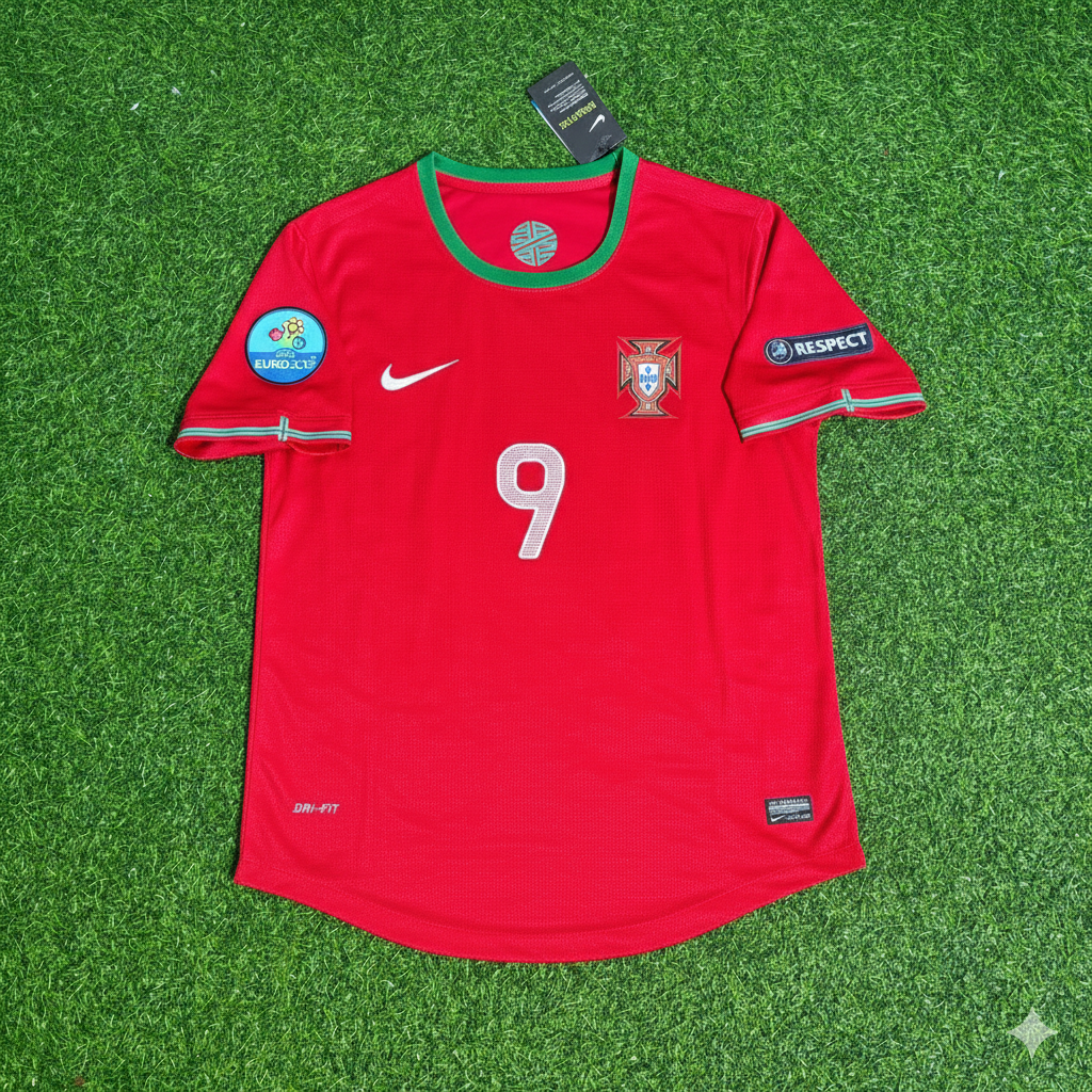 Hugo Almeida Portugal Euro 2012 Red Retro Football Jersey Kit Pulses Football