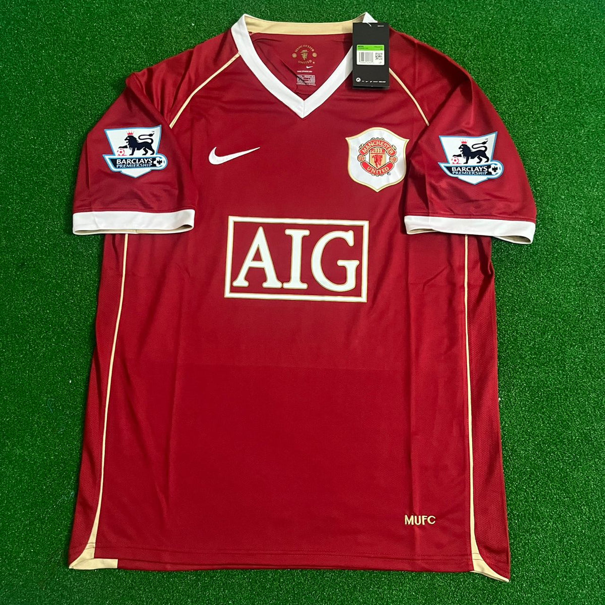 Nemanja Vidic Manchester United 2006/07 Red Kit Jersey Trikot Maglia Soccer Shirt Pulses Football