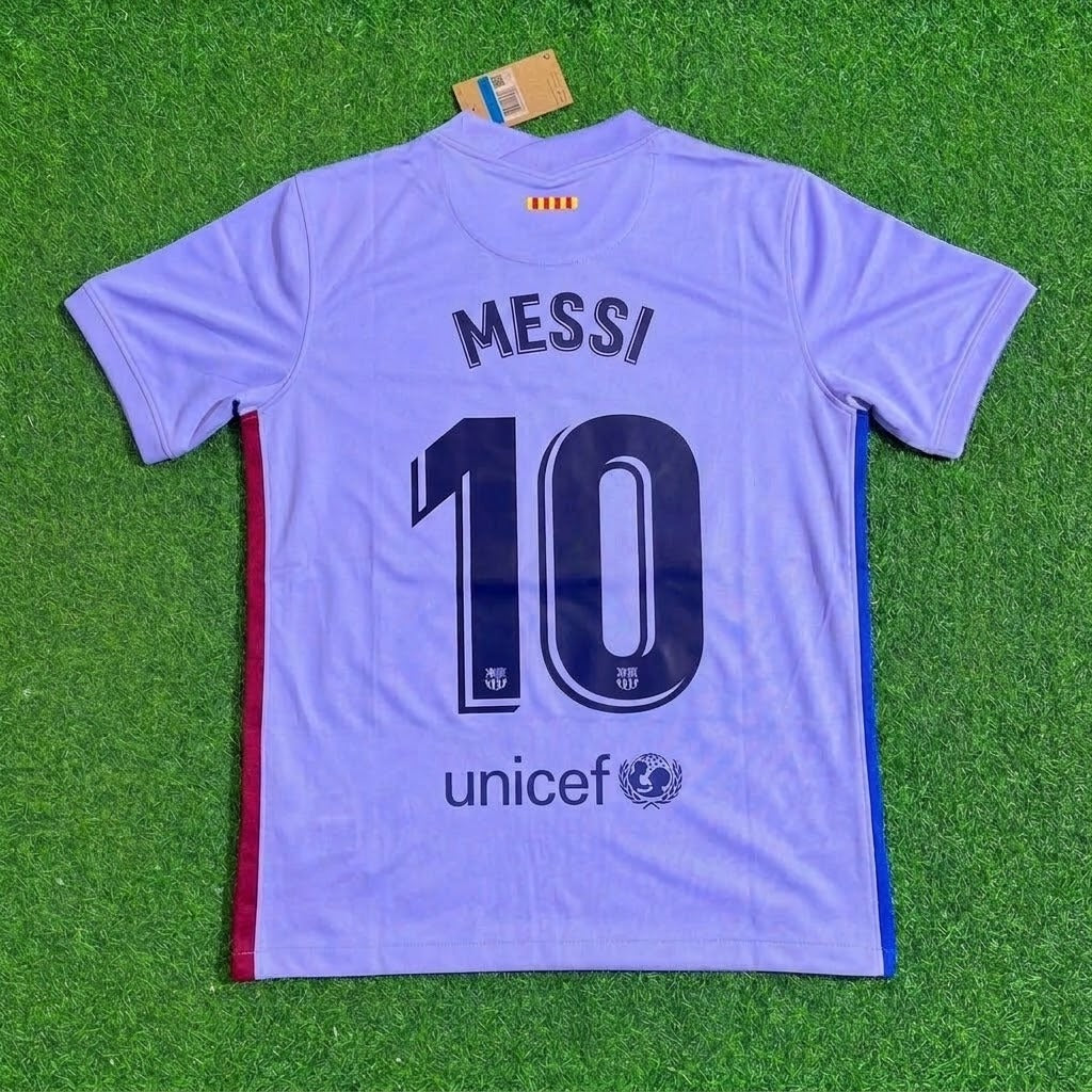 Lionel Messi #10 Barcelona 2021-22 Season Retro Jersey Trikot Soccer Shirt Pulses Football