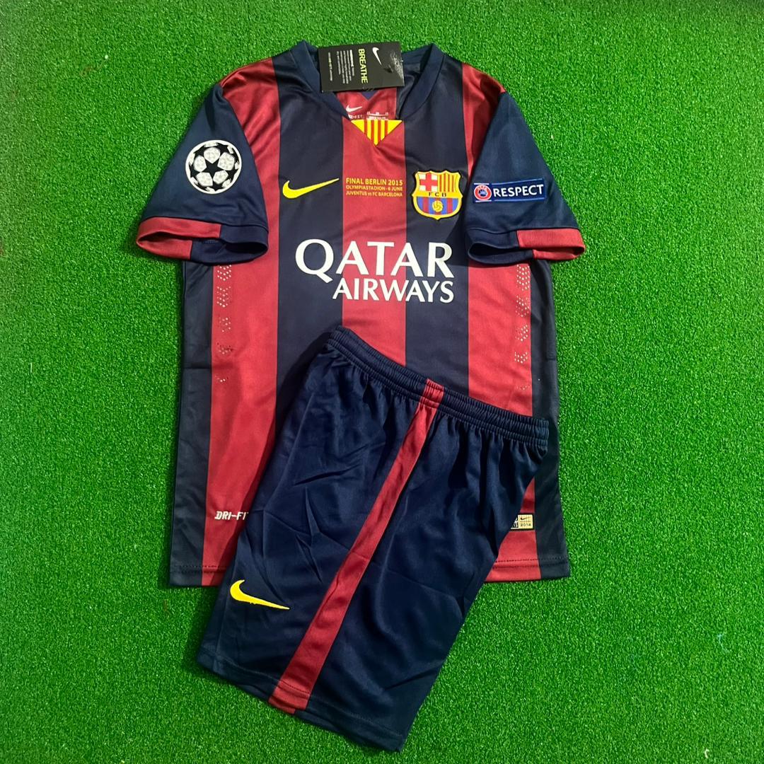 Lionel Messi Barcelona 14/15 Home Kids Kit Jersey for Children – | KinderTrikot | Maillot Enfant Soccer Shirt Pulses Football