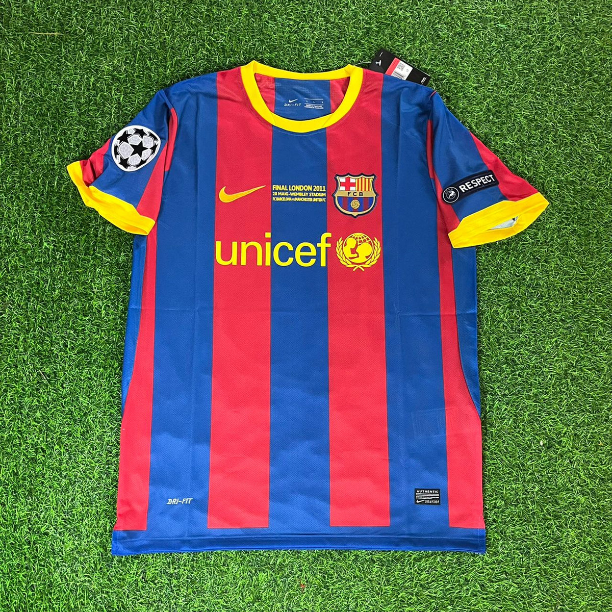 Lionel Messi 10- Barcelona 2011 London Final Jersey Trikot Maillot Soccer Shirt Pulses Football