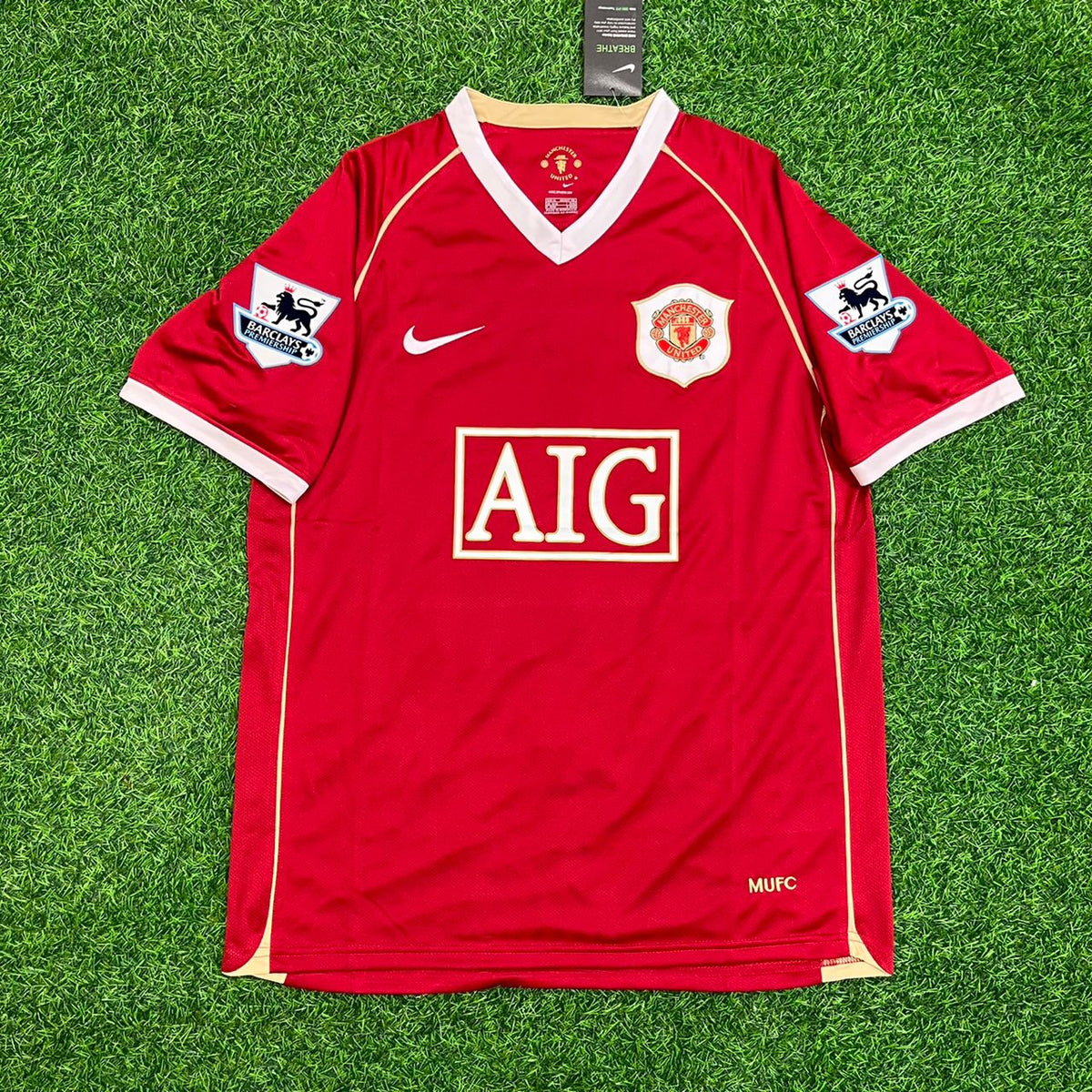 Nemanja Vidic Manchester United 2006/07 Red Kit Jersey Trikot Maglia Soccer Shirt Pulses Football