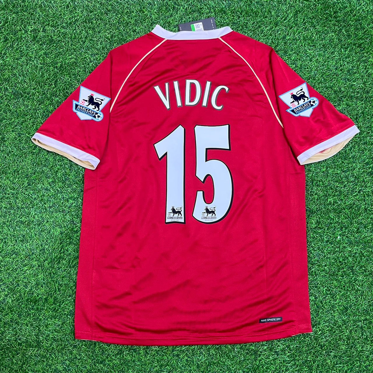Nemanja Vidic Manchester United 2006/07 Red Kit Jersey Trikot Maglia Soccer Shirt Pulses Football
