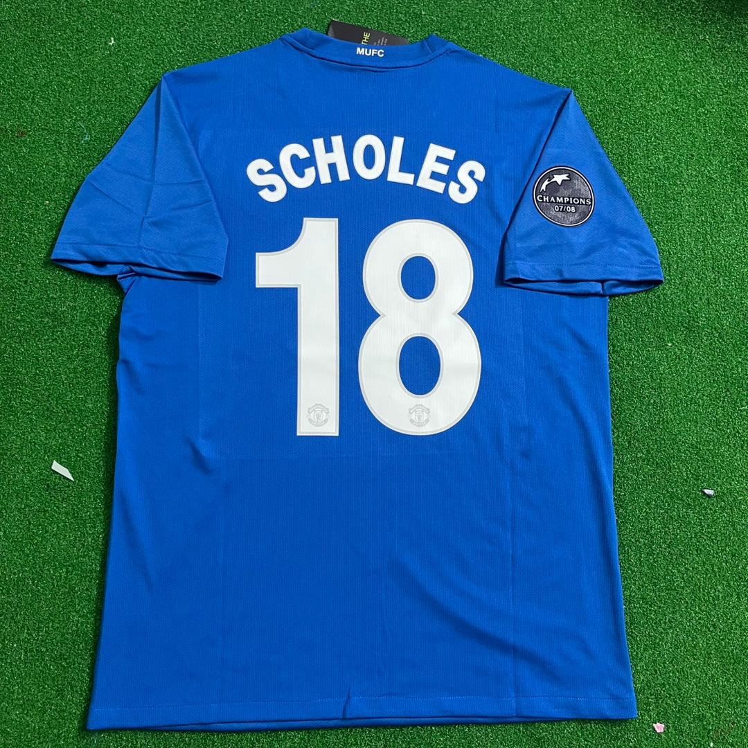 Paul Scholes Manchester United 2008 Retro Soccer Jersey Trikot Maillot Soccer Shirt Pulses Football