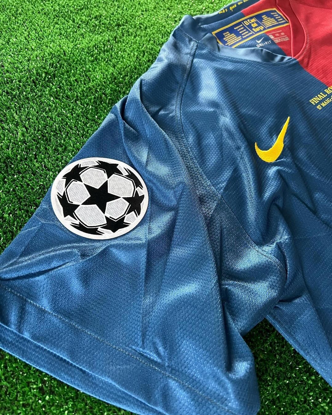 Lionel Messi Barcelona 2009 Roma Final Retro Jersey Trikot Maillot Pulses Football