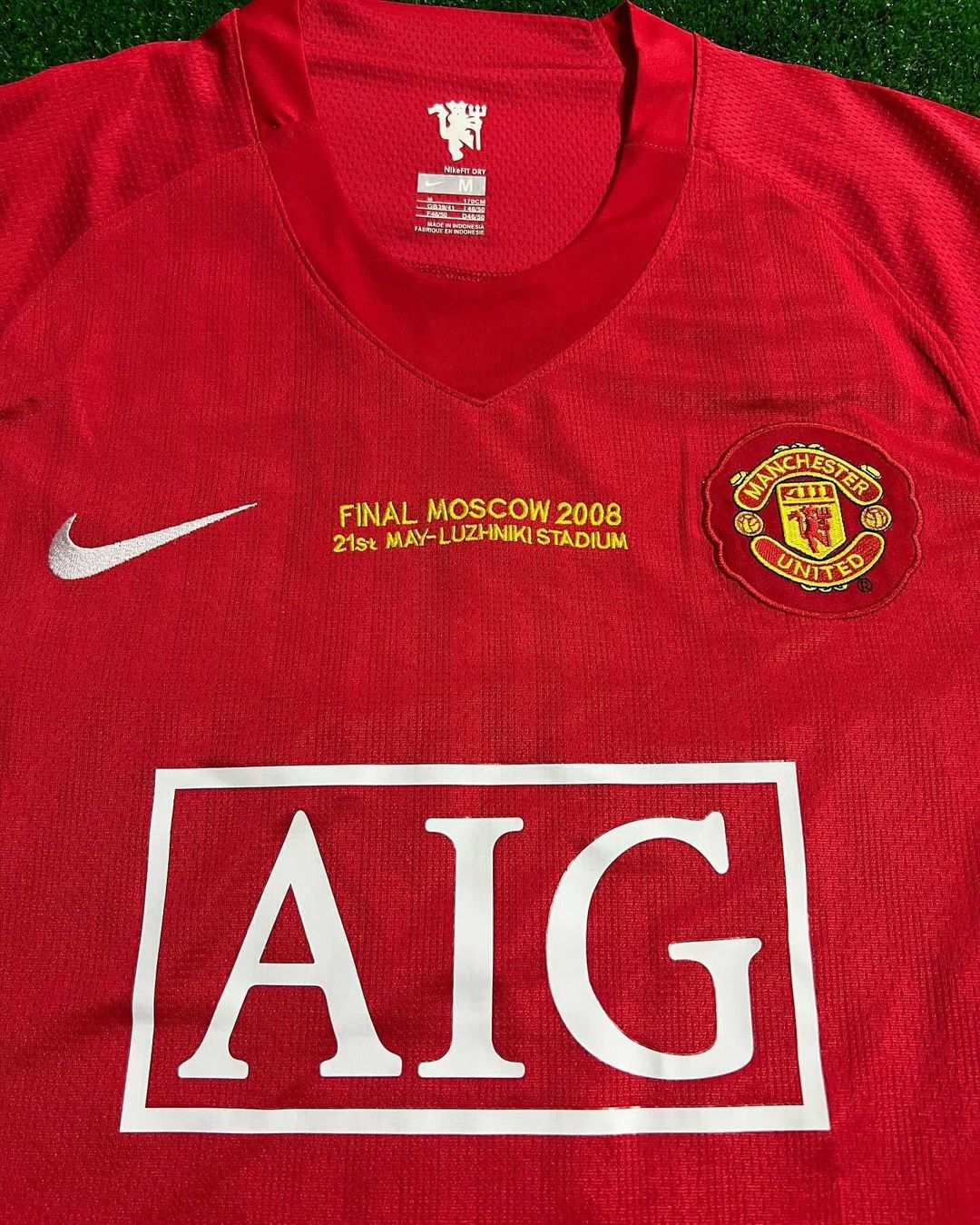 Cristiano Ronaldo CR7 Manchester United Champions League Final Moscow 2008 Retro Red Football Shirt Pulses Football