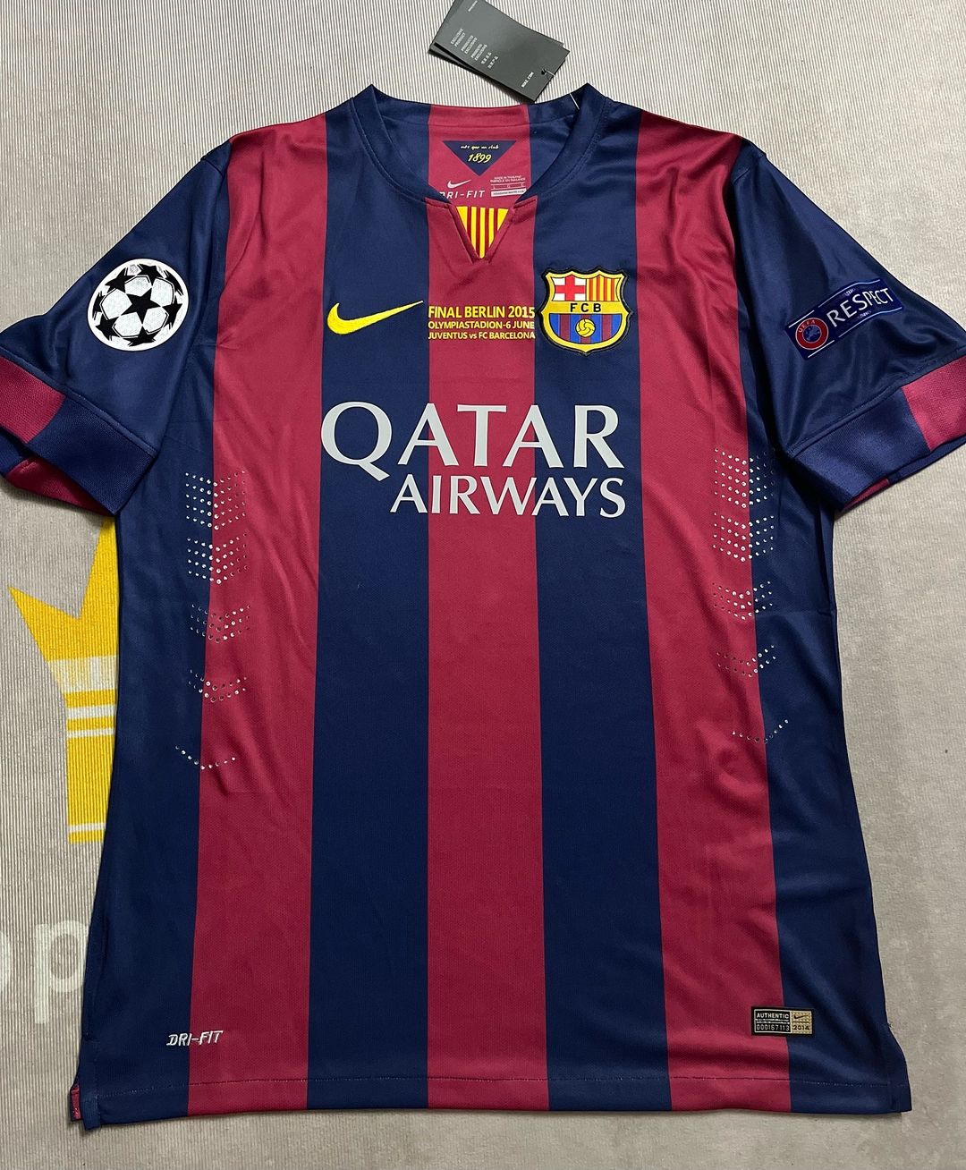 Lionel Messi Barcelona 2015 Final Berlin Champions League Jersey Trikot Pulses Football