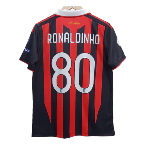 AC Milan Ronaldinho Embroidery Retrô Jersey