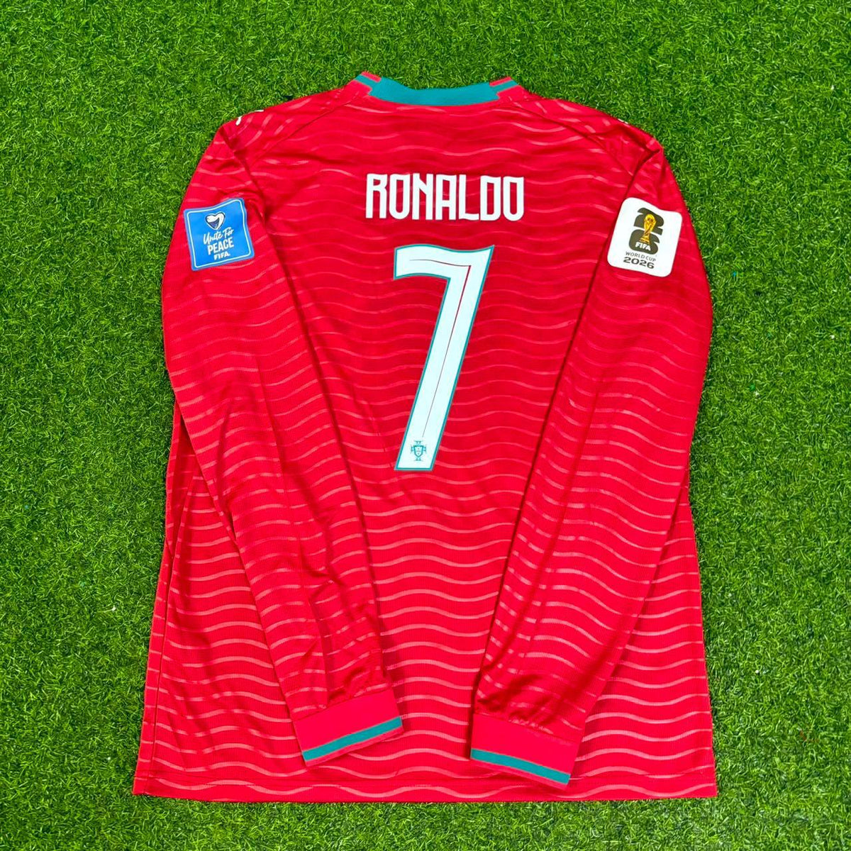 Cristiano Ronaldo Portugal 2026 Red Home New Season Long Sleeve Football Jersey Pulses Football