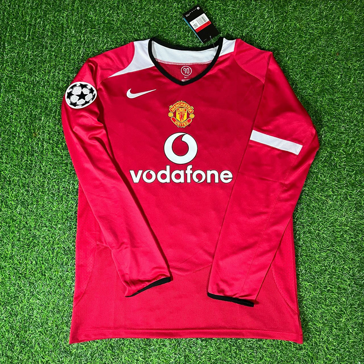 Cristiano Ronaldo Manchester United 2005 Champions League Patch Retro Kit Jersey Trikot Maillot Soccer Shirt Pulses Football