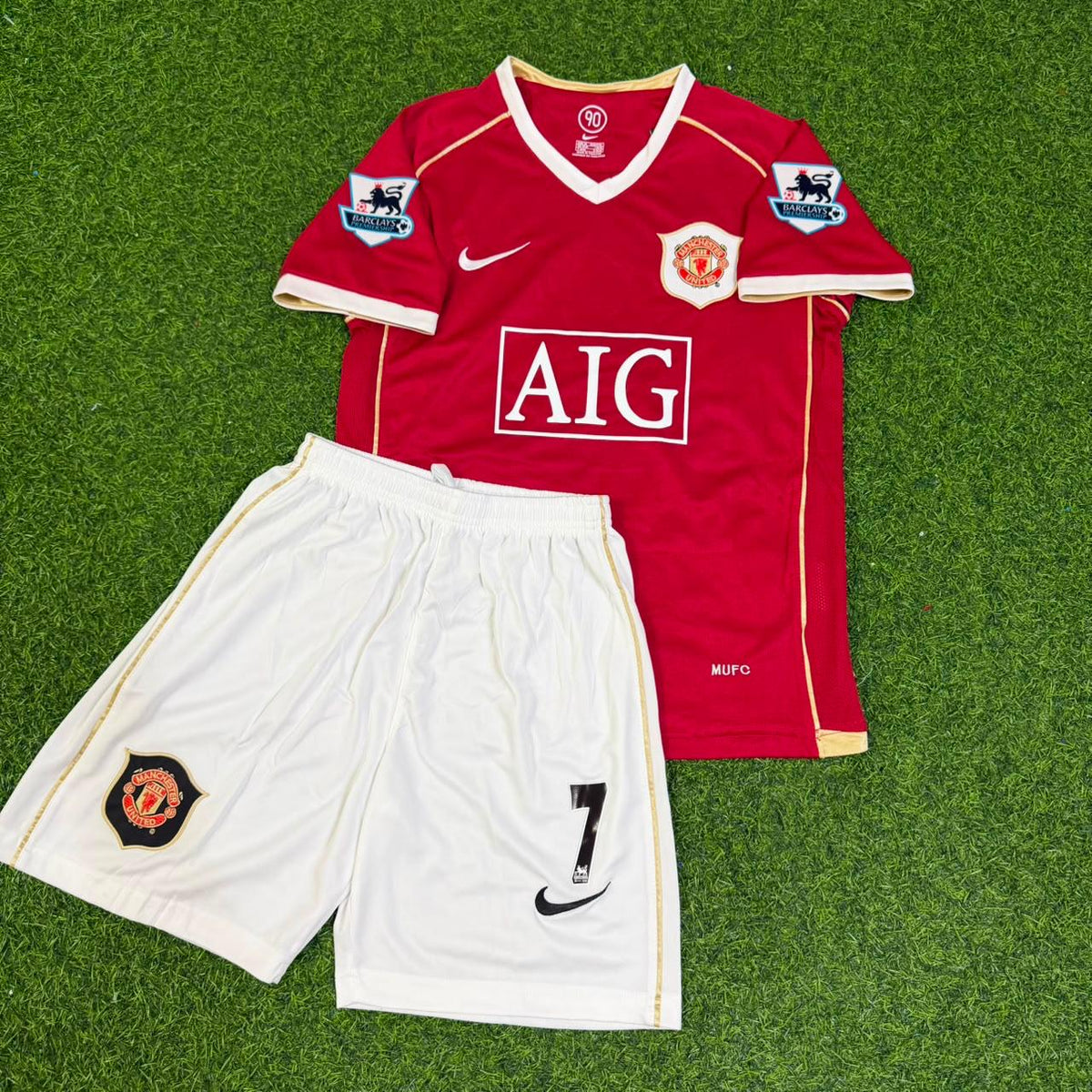 Cristiano Ronaldo #7 Manchester United 2006-2007 Kids Home Football Jersey Pulses Football