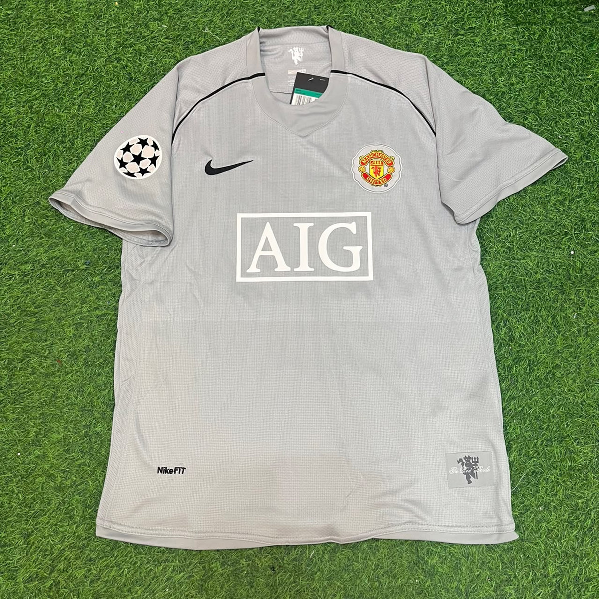 Cristiano Ronaldo Manchester United 2007 2008 Grey Retro Jersey Trikot Maillot Soccer Shirt Pulses Football