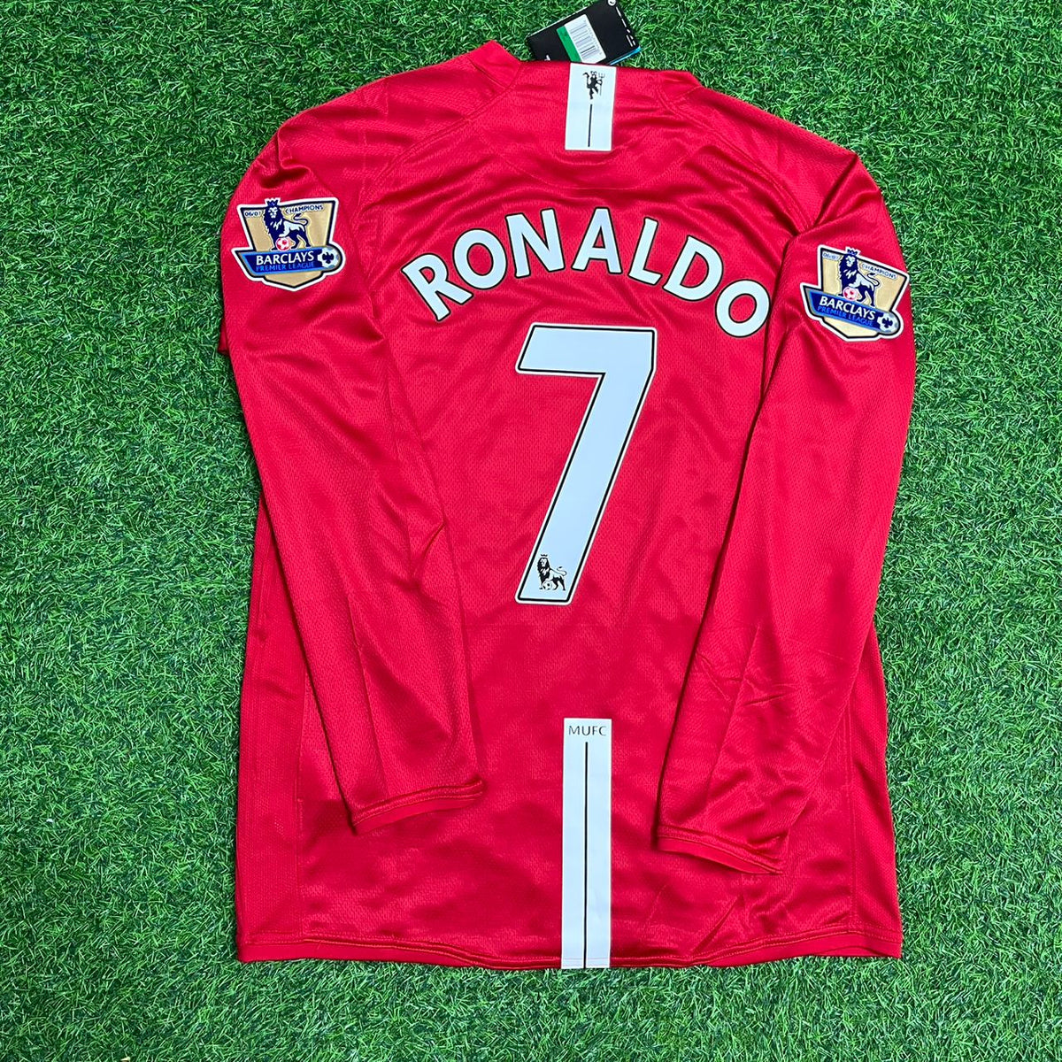 Cristiano Ronaldo Manchester United 2008 EPL Patch Retro Long Sleeve Jersey Pulses Football