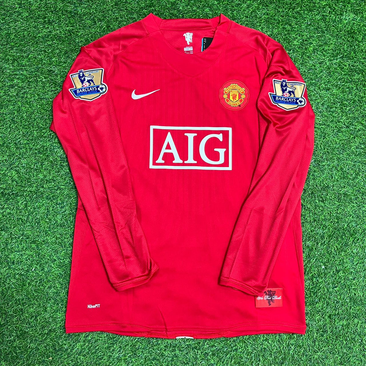 Cristiano Ronaldo Manchester United 2008 EPL Patch Retro Long Sleeve Jersey Pulses Football