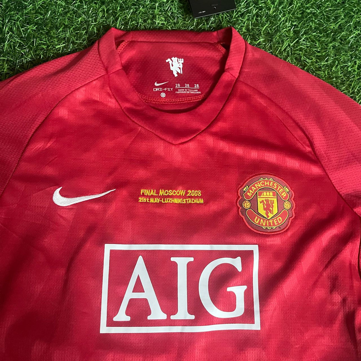 Cristiano Ronaldo 7 - Manchester United 2008 Final Red Long Sleeve Kit Jersey Trikot Maillot KinderTrikot Soccer Shirt Pulses Football