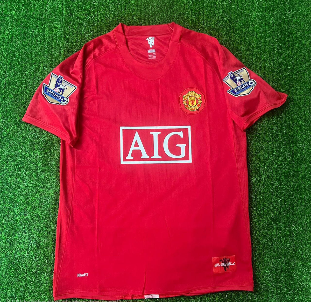 Manchester United 2007 2008 EPL Retro Red Jersey Trikot Pulses Football