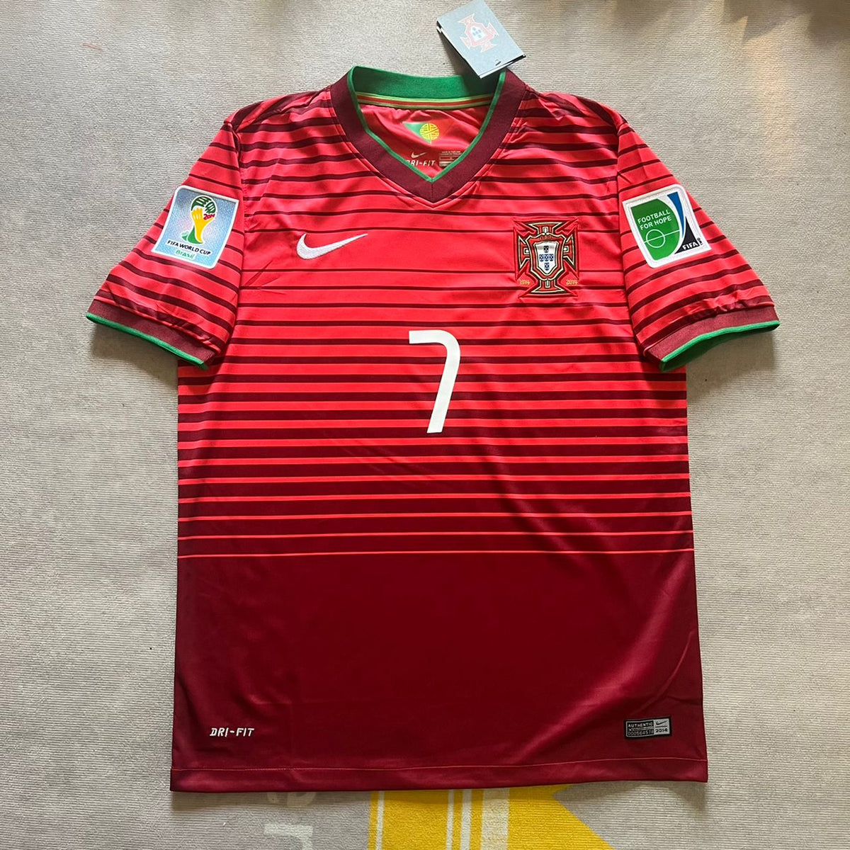 Cristiano Ronaldo Portugal 2014 World Cup Retro Jersey Trikot Maglia Pulses Football