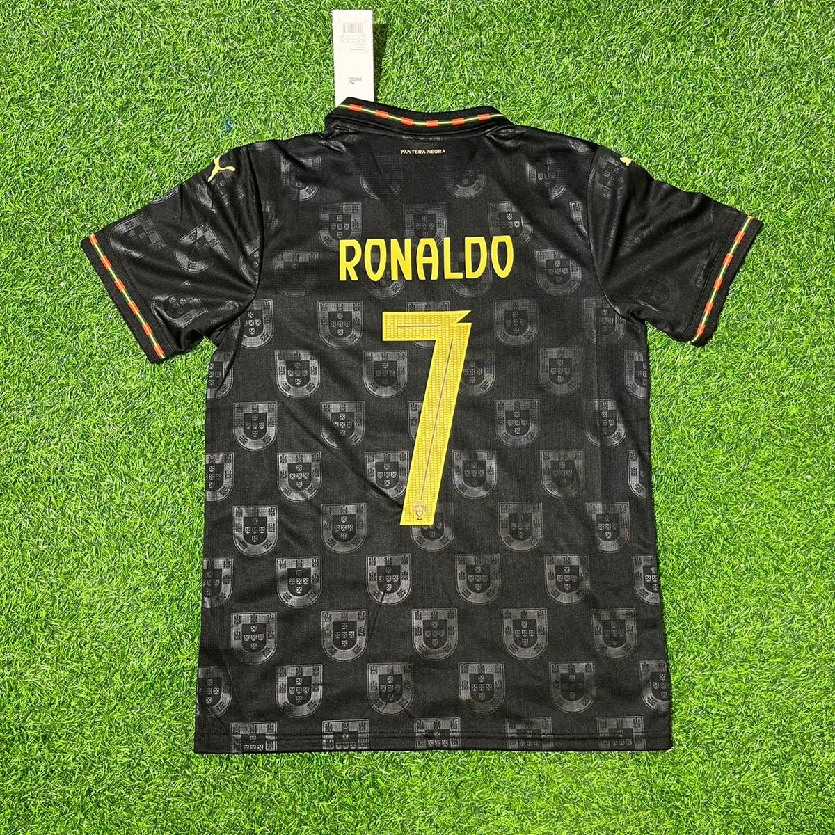 Cristiano Ronaldo Portugal 2025/26 New Season Black Football Jersey Kit Pulses Football