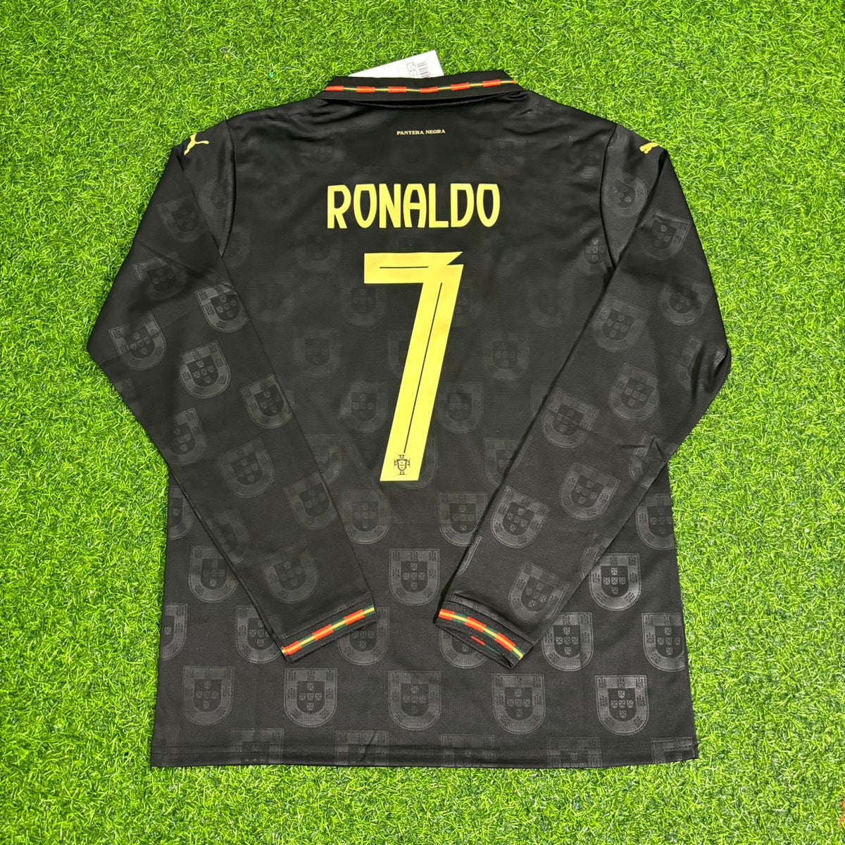 Cristiano Ronaldo Portugal 2026 New Season Black Long Sleeve Football Jersey Pulses Football
