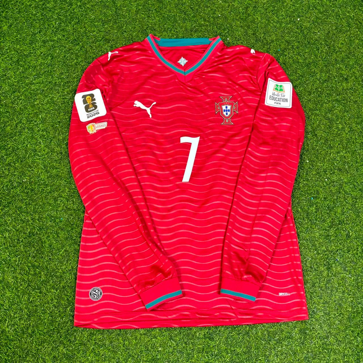 Cristiano Ronaldo Portugal 2026 Red Home New Season Long Sleeve Football Jersey Pulses Football