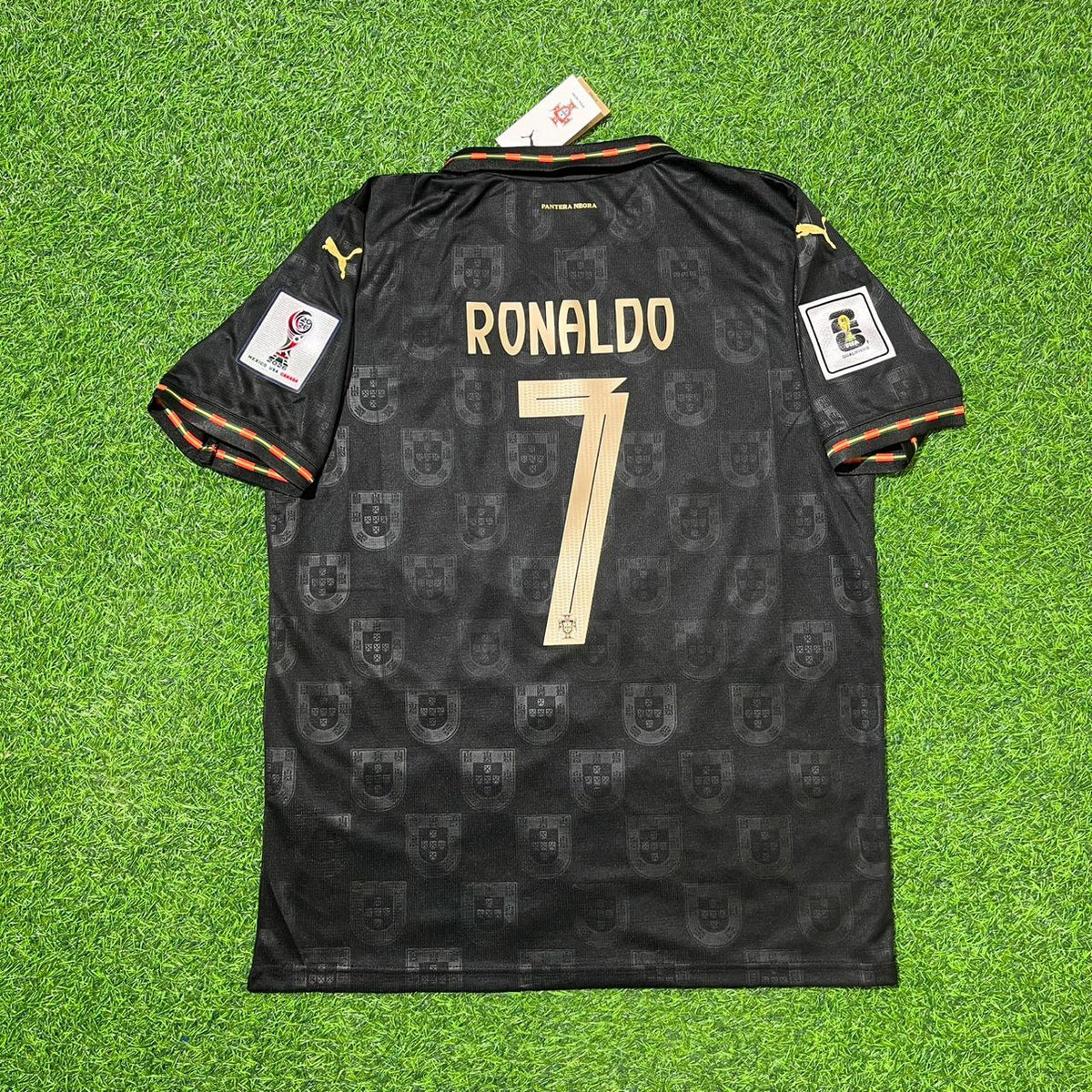 Cristiano Ronaldo #7 Portugal 2026 World Cup Black Football Jersey Pulses Football