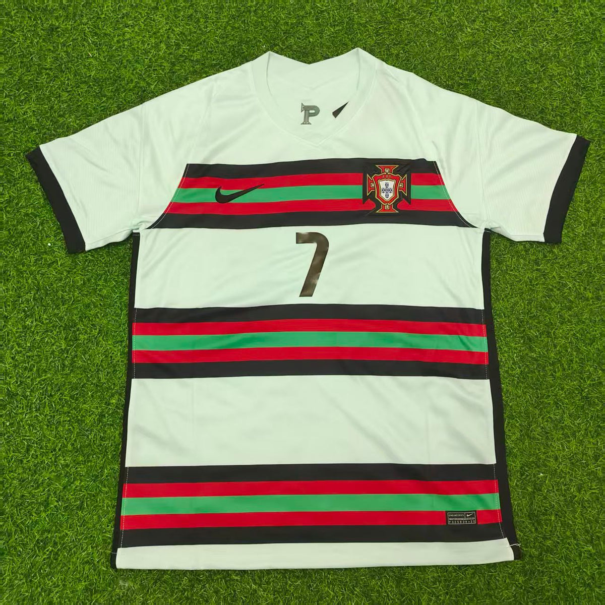 Cristiano Ronaldo Portugal EURO 2020 Retro Away Football Jersey Pulses Football