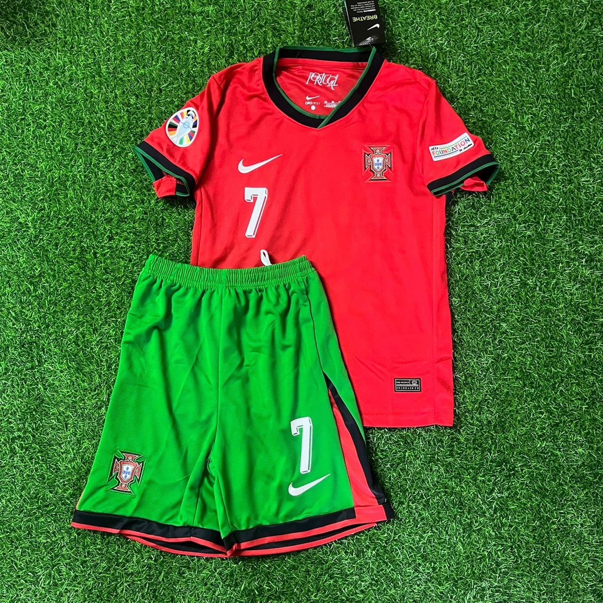 Cristiano Ronaldo Portugal Kids Children Home Jersey Pulses Football