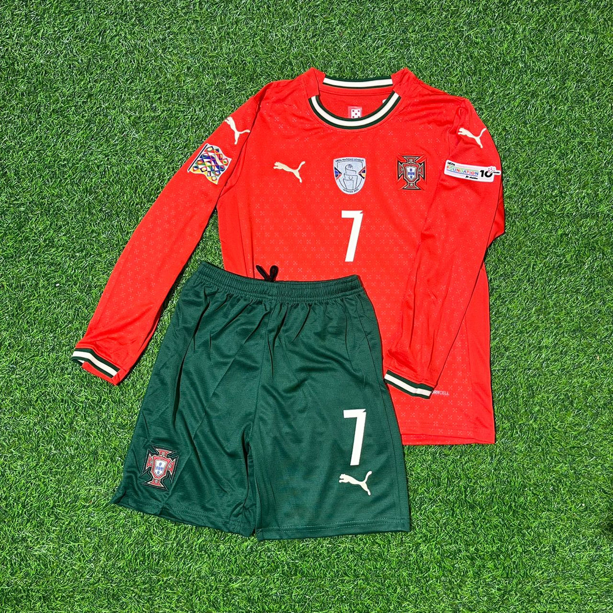 Cristiano Ronaldo Portugal Red Jersey Trikot Maillot Soccer Shirt Pulses Football