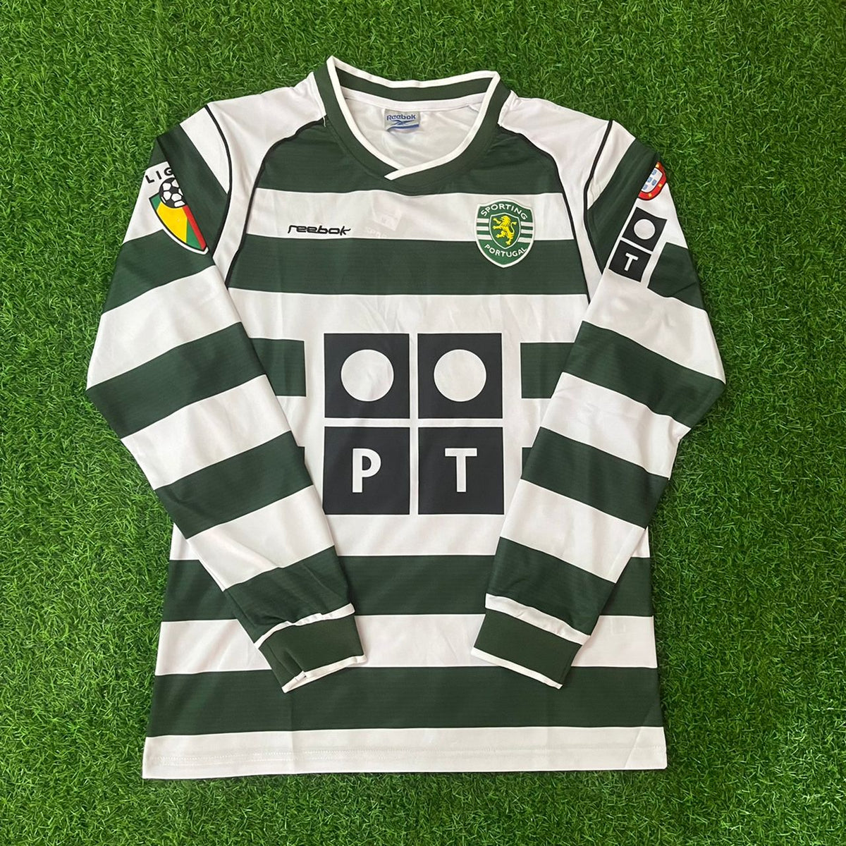 Cristiano Ronaldo Sporting Lisbon 2001 2003 First Season Long Sleeve Retro Jersey Pulses Football