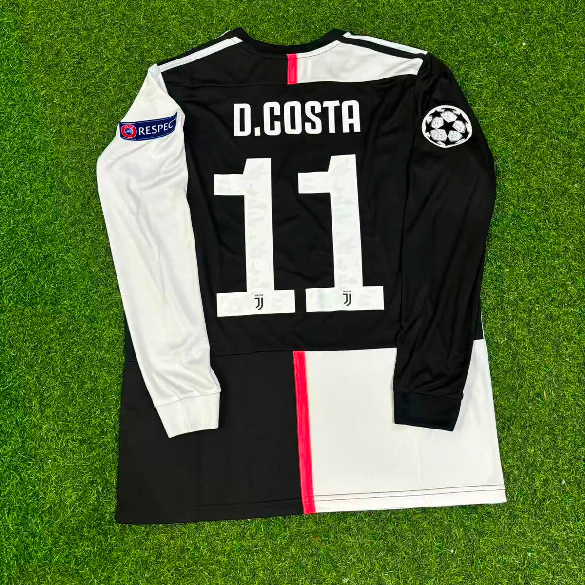 Douglas Costa 11- Juventus Long Sleeve 2019 2020 Retro White Black Jersey Trikot Maglia Pulses Football