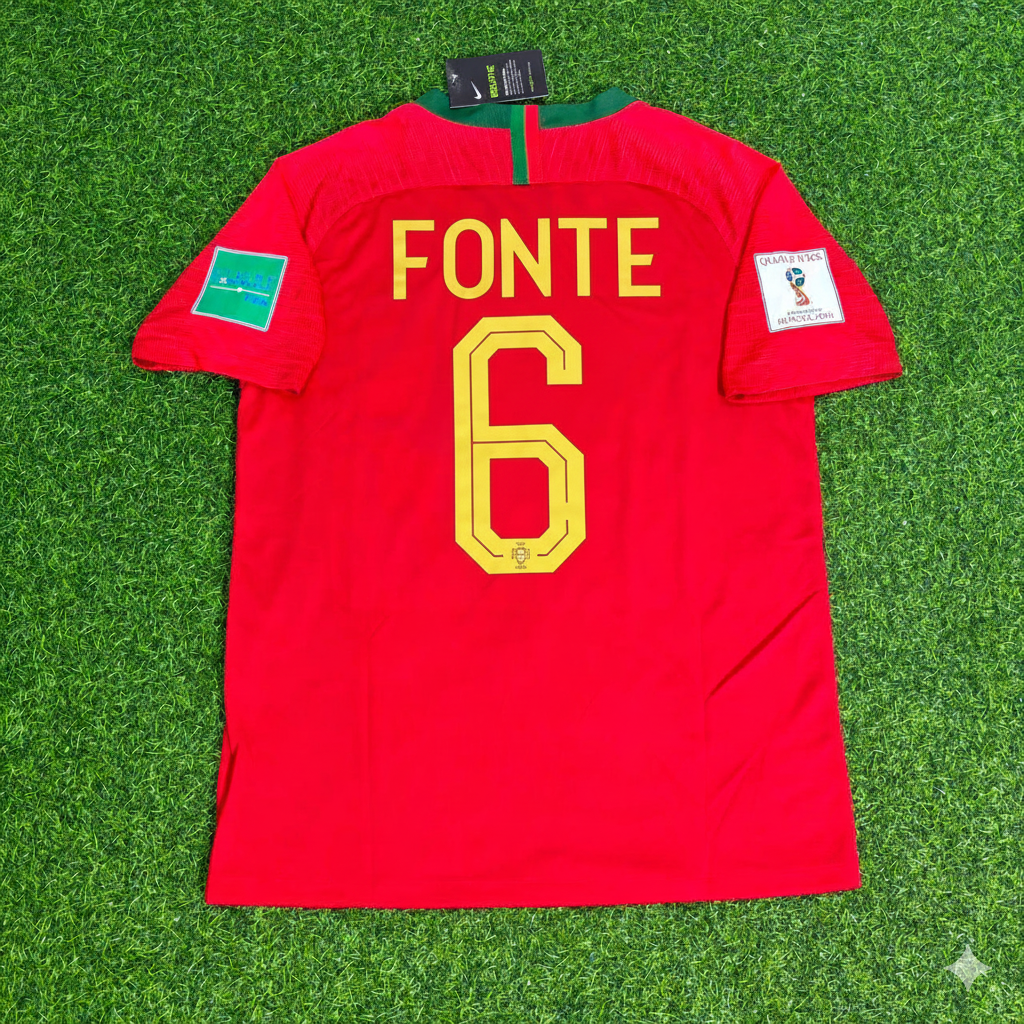Jose Fonte Portugal 2018 World Cup Red Retro Football Jersey Pulses Football