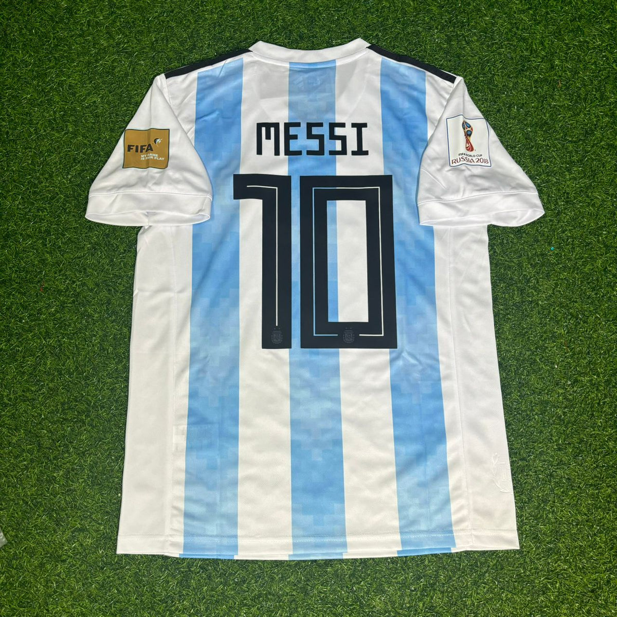 Lionel Messi #10 Argentina 2018 World Cup Home Retro Jersey Pulses Football