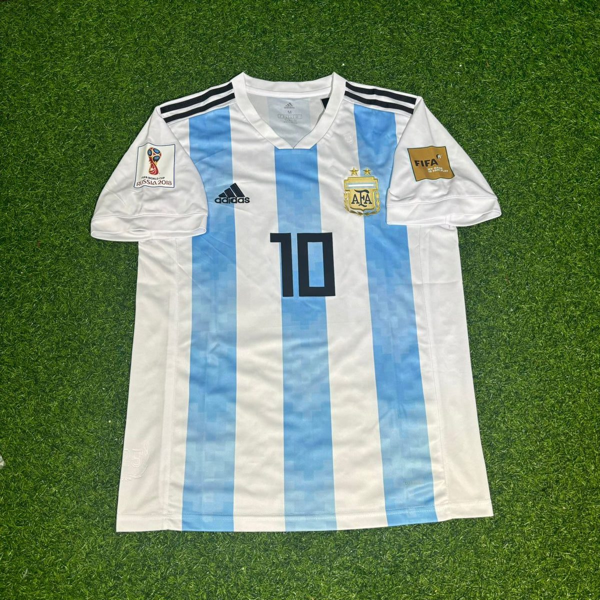 Lionel Messi #10 Argentina 2018 World Cup Home Retro Jersey Pulses Football